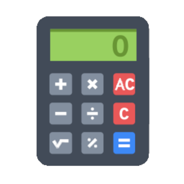 Simple calculator icon for Windows.