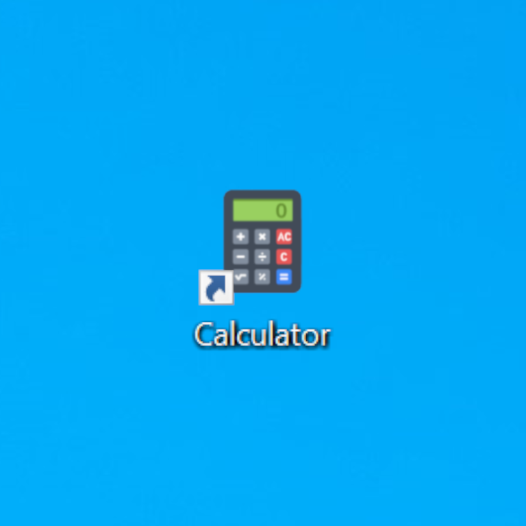 Homescreen example of a simple calculator icon for Windows.